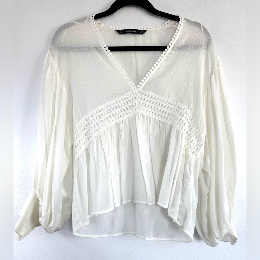 Zara Peasant Blouse NWOT